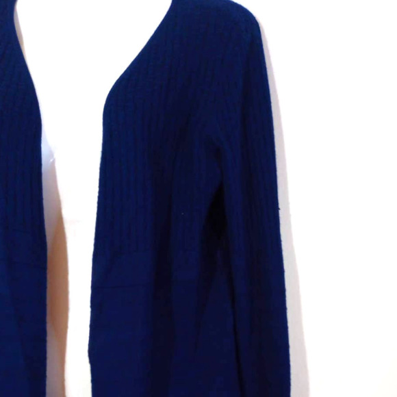 Dana Buchman Women XS Navy Blue Knit Cardigan Soft Stretchy Work Office - Picture 2 of 6